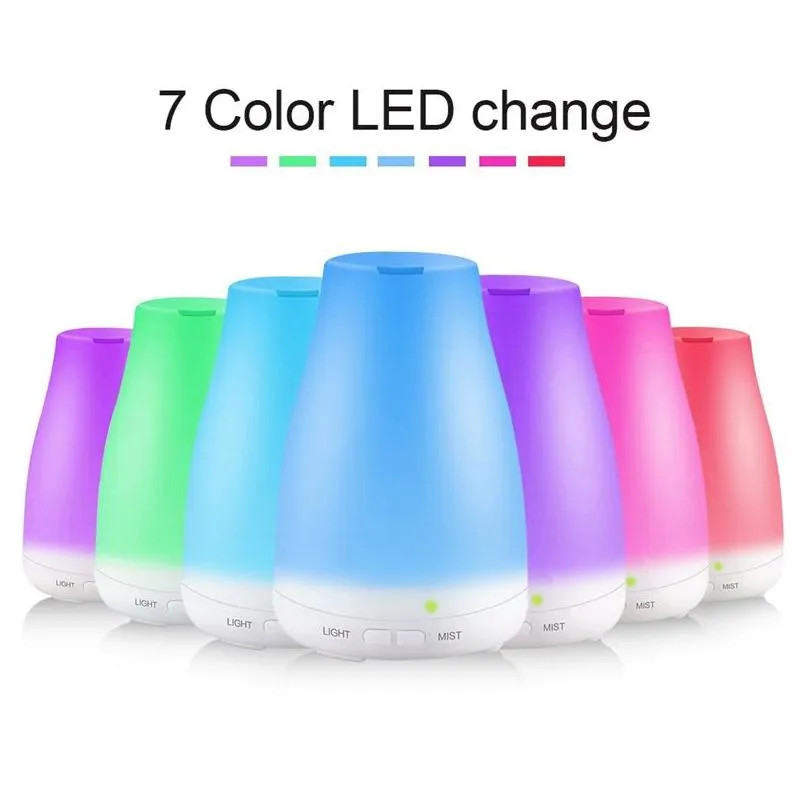 100ml  oil diffuser humidifier Aroma 7 Color LED Night Light Ultrasonic Cool Mist  Air Aromatherapy7254721