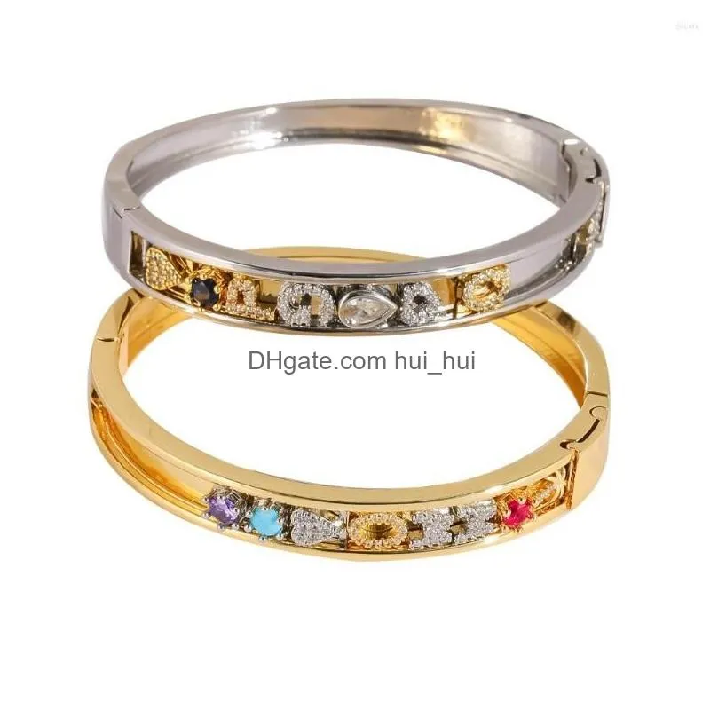 bangle 5pcs bracelet diy slider charm letters name choose custom bangles seperate women fashion jewelry
