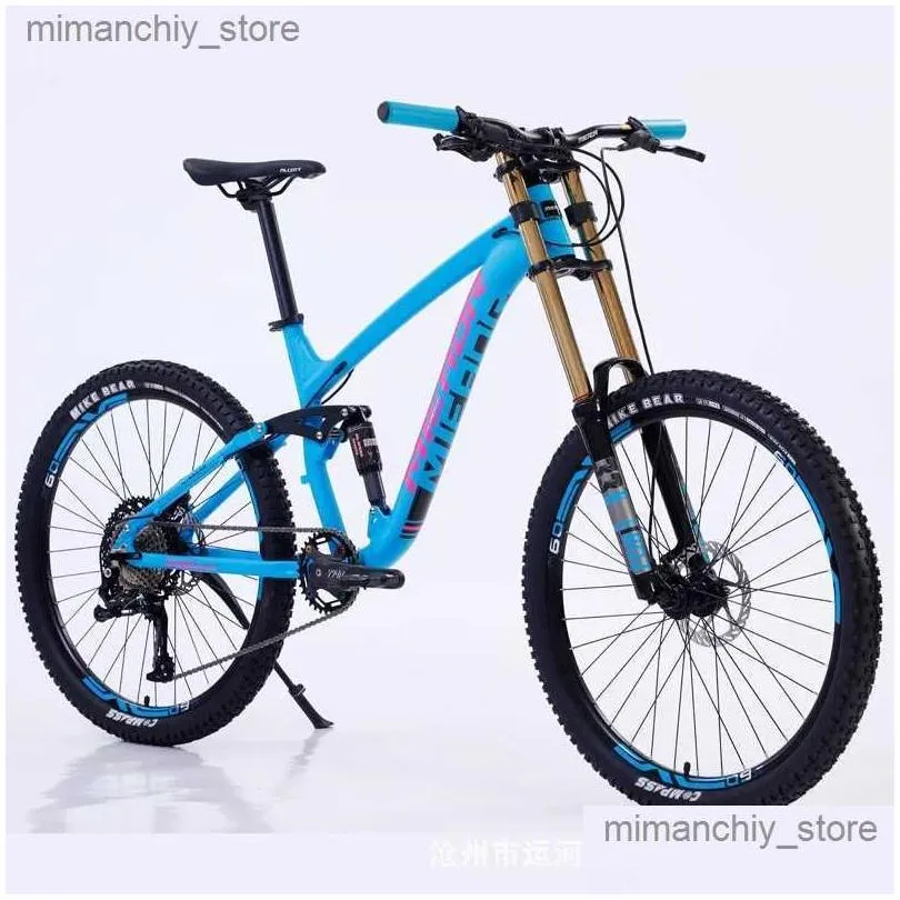bikes aluminum alloy mountain bike for adults cycling city 11 speed double damping downhill dh bicycle mtb soft tail 26/27.5 inch 2023