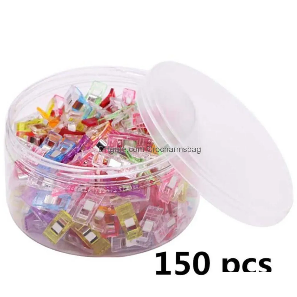 30Set/Lot 100/150PCs Sewing Plastic Clips Quilting Crafting Crocheting Knitting Safety Clips Assorted Colors Binding Clips