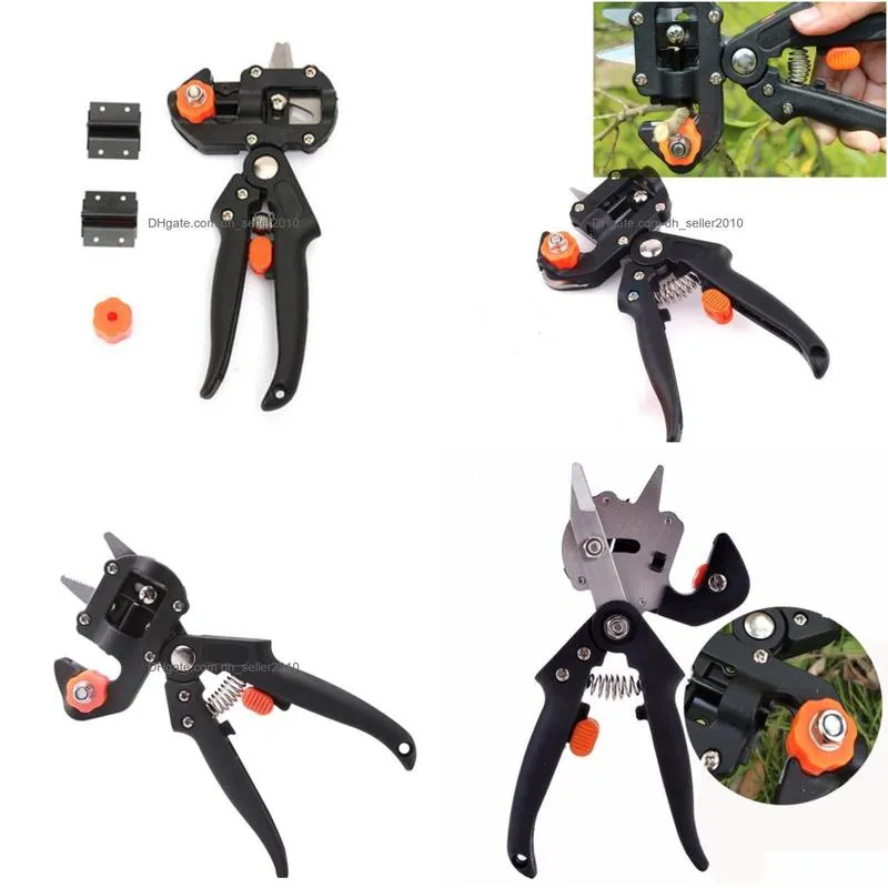 100PCS Garden Fruit Tree Pro Pruning Shears Scissor Grafting Cutting Tool Snip Secateur Machine + 2 Blade Garden Tools Set