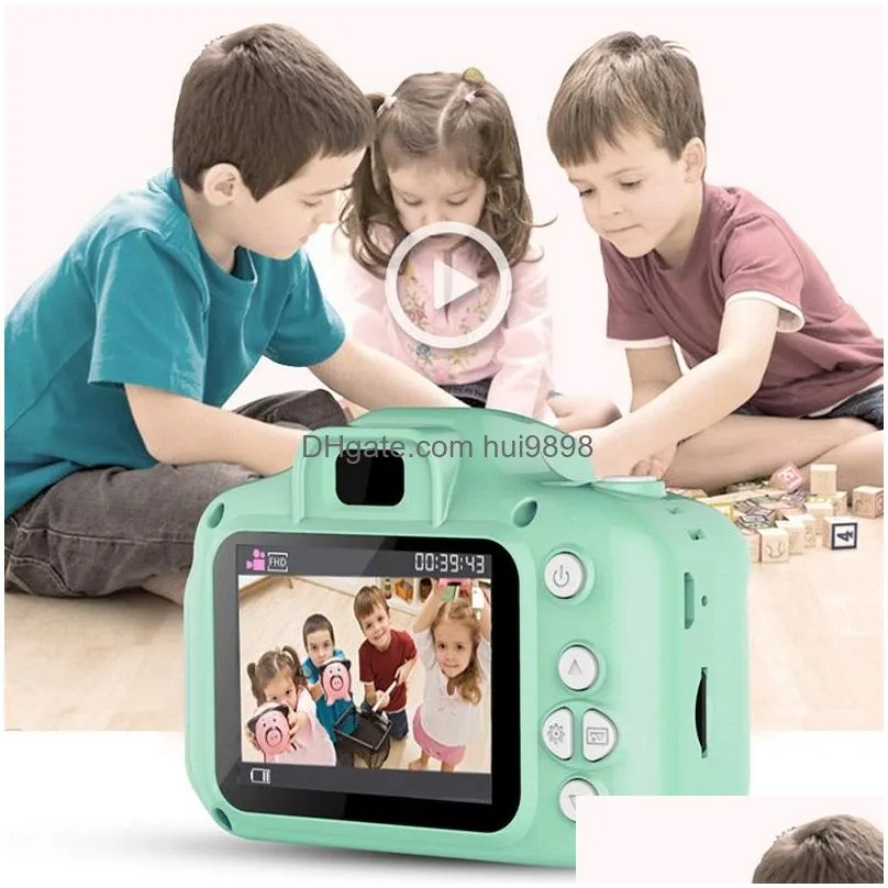 x2 children mini camera kids educational toys for baby gifts birthday gift digital 1080p projection video cameras shooting5756685