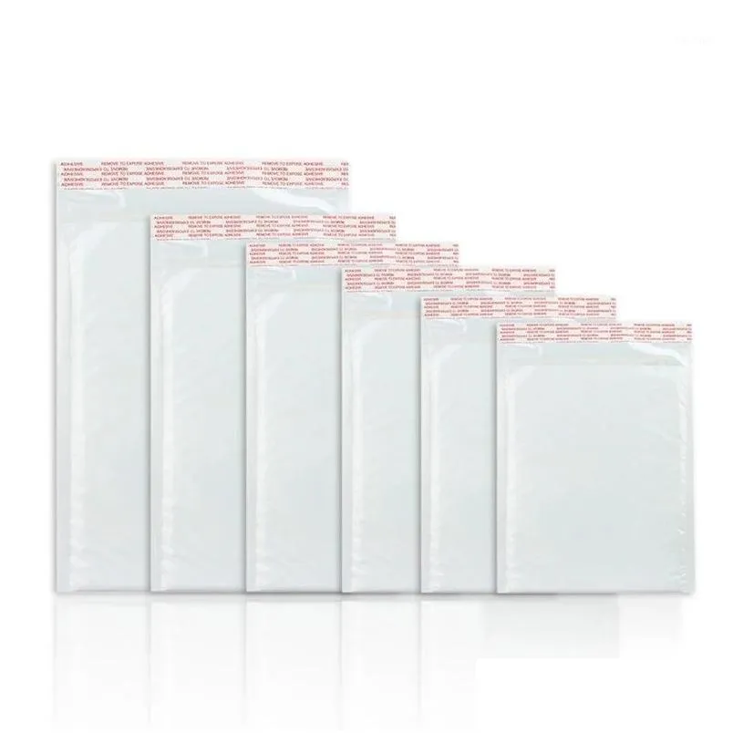 Storage Bags 20/50 Pcs Convenient White Foam Envelope Bag Different Specifications Mailers Padded With Bubble Mailing