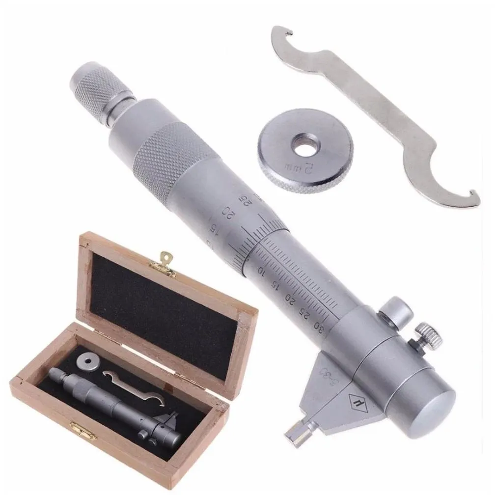 wholesale Inside Micrometer Measure Vernier Caliper Carbide Gauge Measuring Tool Metric Ruler 0.01mm 5-30mm