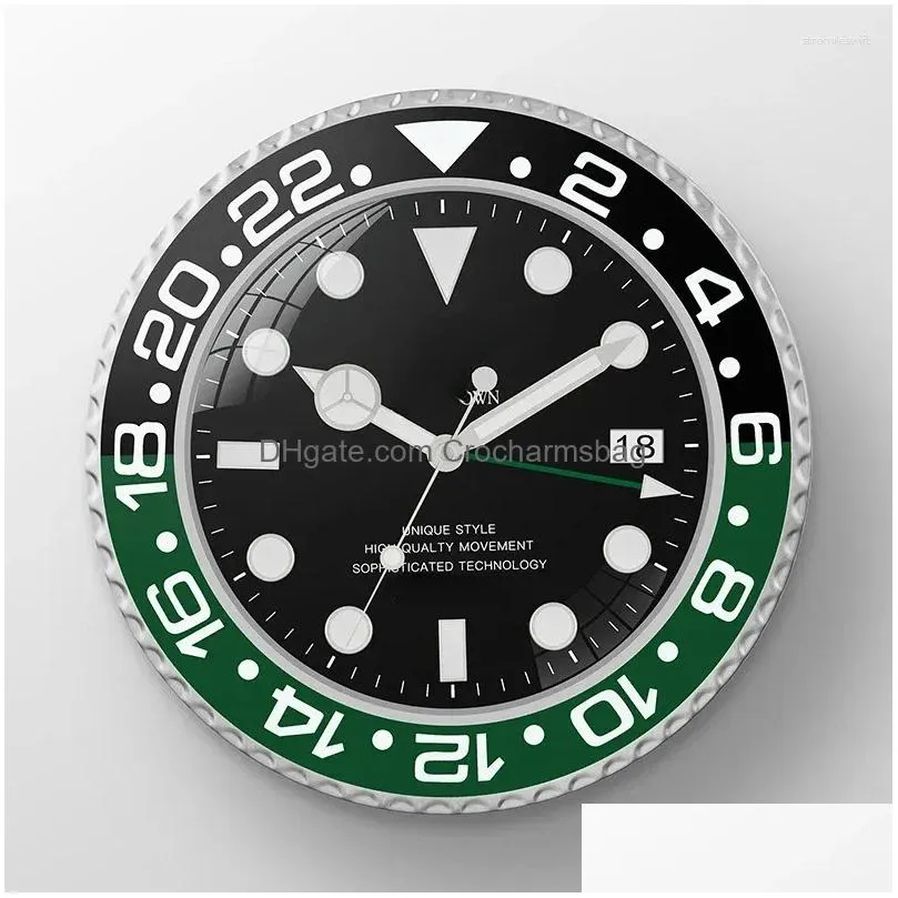 Wall Clocks Clock Fashion Creative Hanging Luminous Living Room Quiet Home Calendar Quartz Light Luxury Decoration