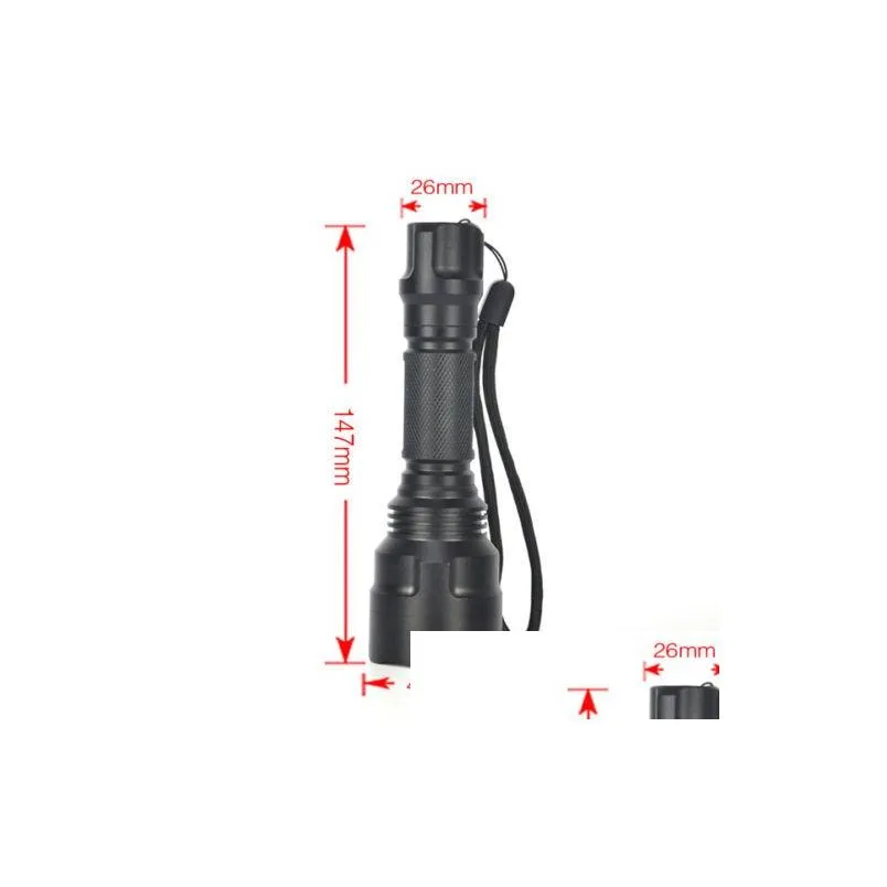 bright lighting led flashlight xm-l t6 l2 q5 rechargeable tactical flashlight torch lamp 5-mode hunting light waterproof