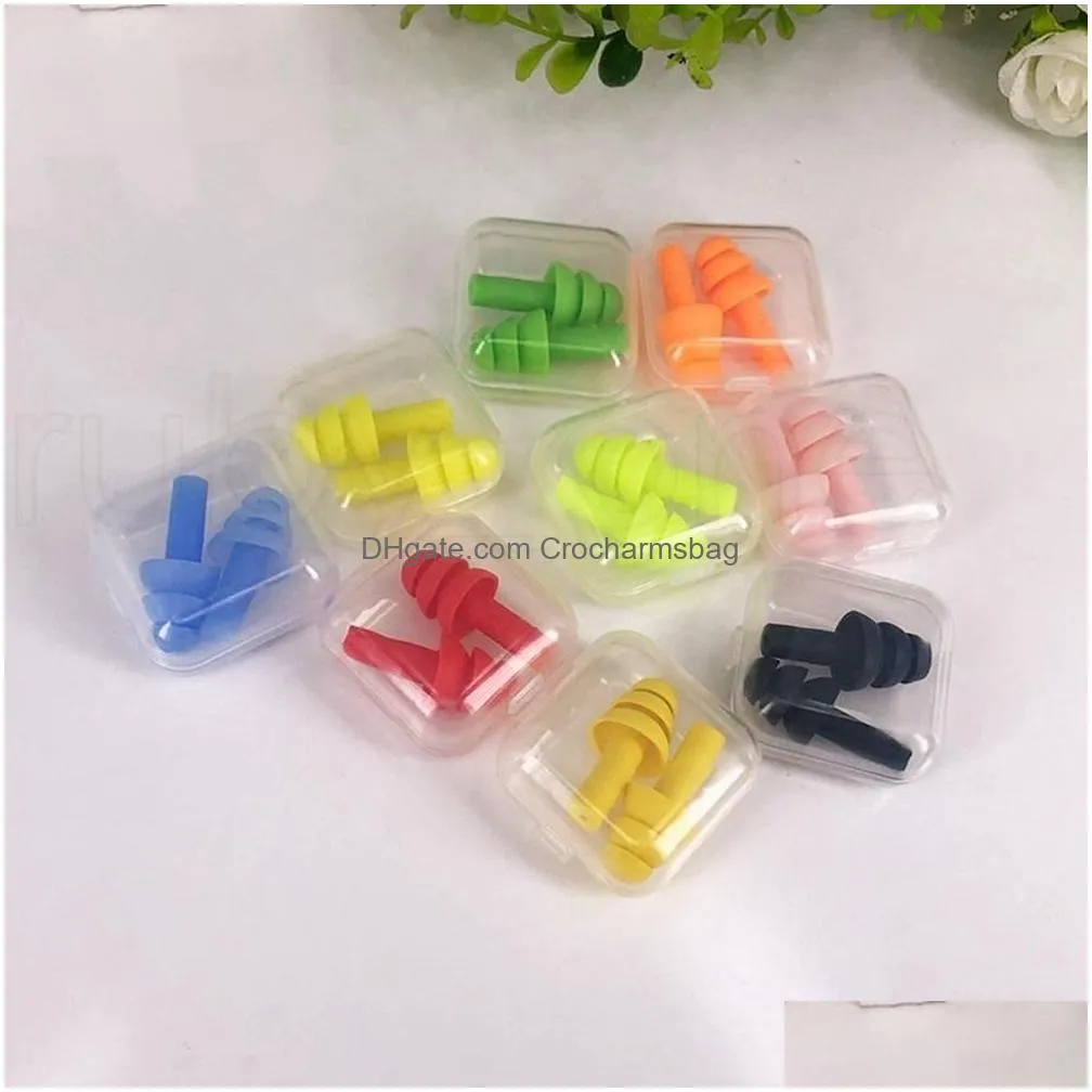 Silicone Earplugs Swimmers Soft Flexible Ear Plugs Tapones De Silicona Para Los O￭dos Travelling Sleeping Reduce Noise Silicone
