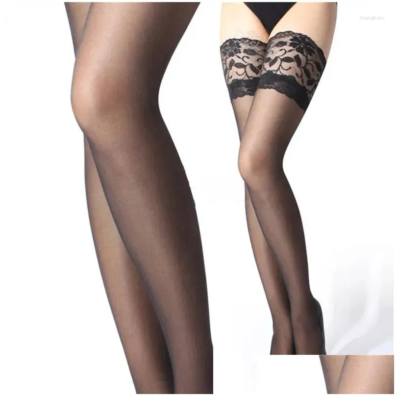 women socks sexy lingerie stockings lace fashion summer female thigh high sheer lolita lady pantyhose knee