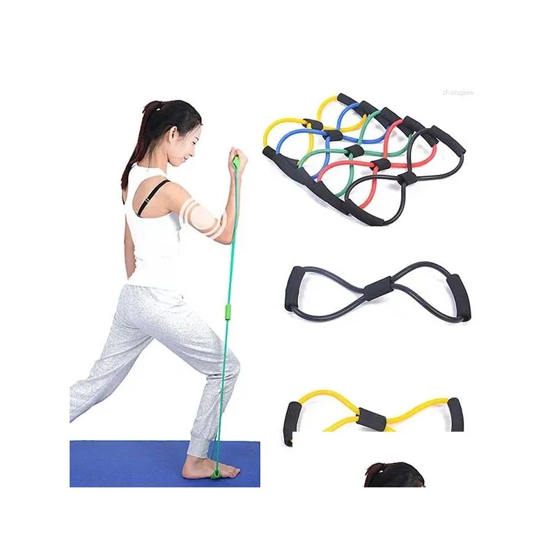 resistance bands elastic for fitness powerlifting exercise breast expander chest pull exerciser rope