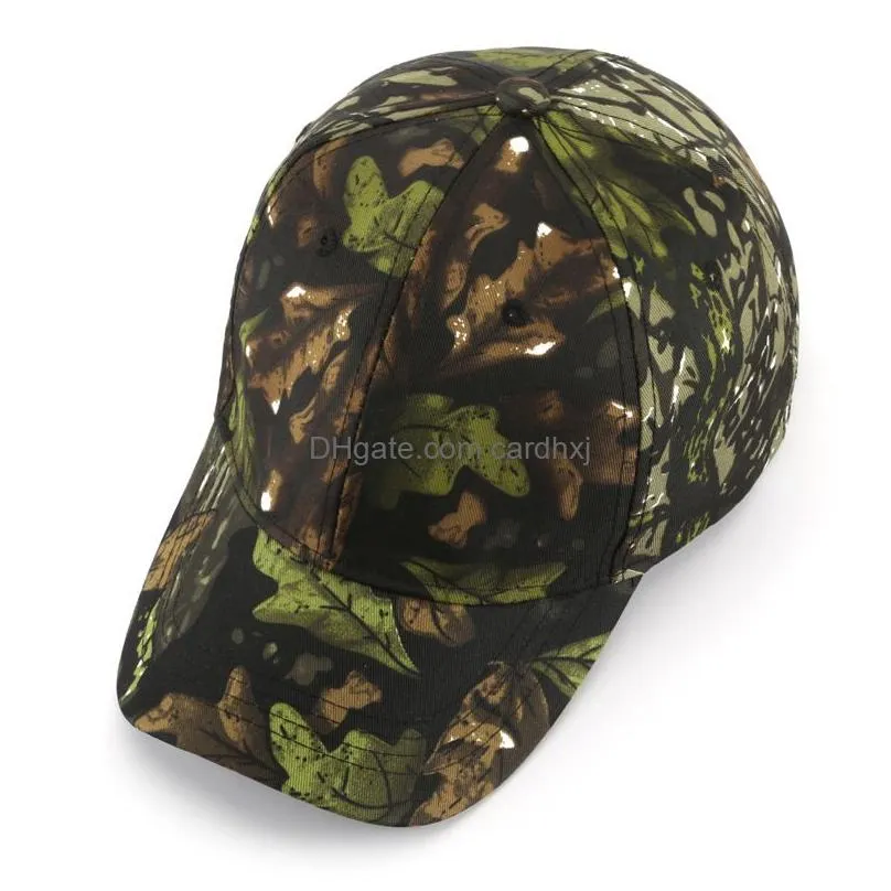 Designer Hats Men Women Military Hats Leaf Camouflage Hat Summer Outdoor UV Protection Cap Sun Hat Fabric Breathability