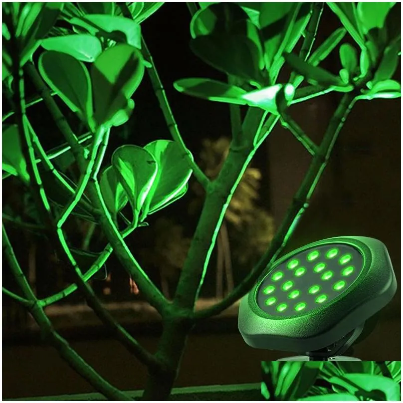 LED Solar Powered Lamp IP68 Waterproof Submarine Projector Light Outdoor RGB Color Changing Disc lawn light