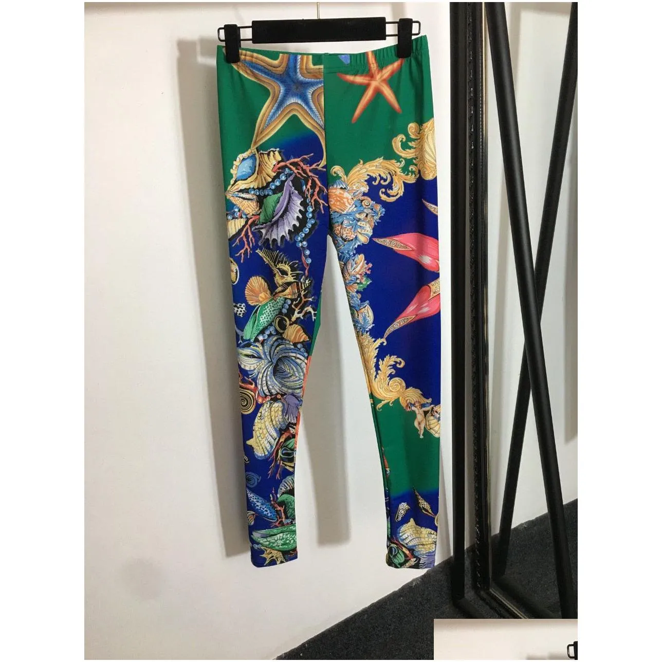 625 2021 milan style spring summer brand same style two pieces sets long pants empire v neck high quality meiyi