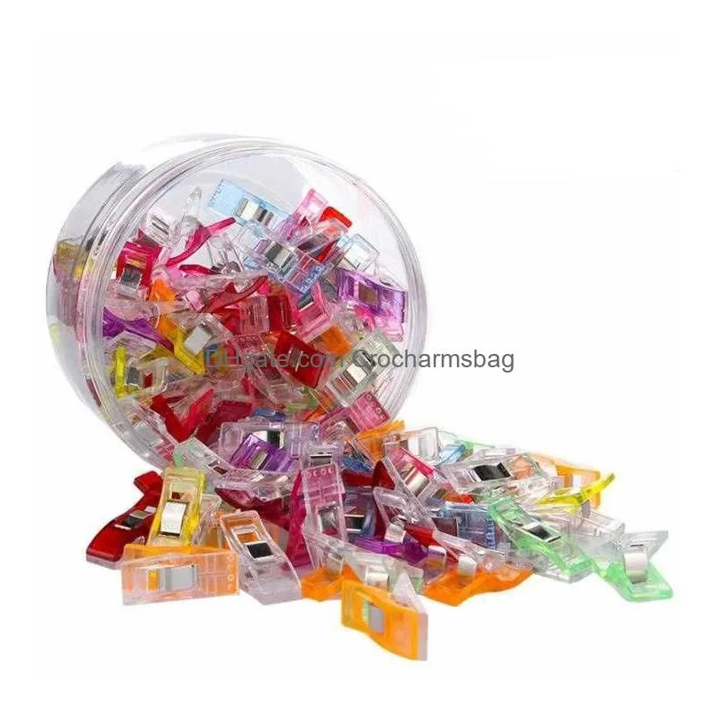 30Set/Lot 100/150PCs Sewing Plastic Clips Quilting Crafting Crocheting Knitting Safety Clips Assorted Colors Binding Clips