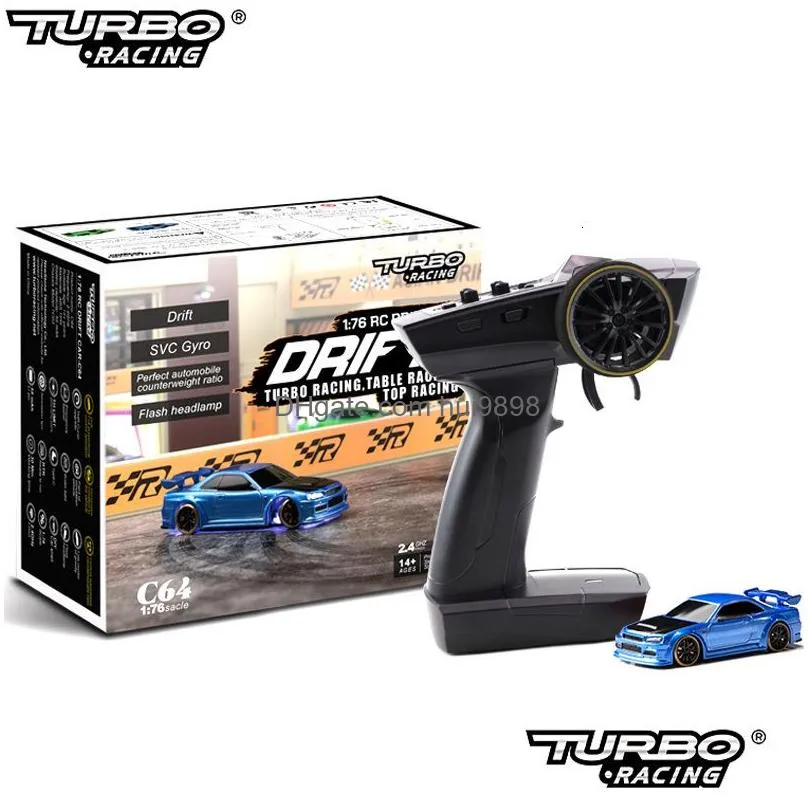 electricrc car turbo racing 1 76 c64 c73 c72 c74 drift rc with gyro radio full proportional remote control toys rtr kit for kids and adults