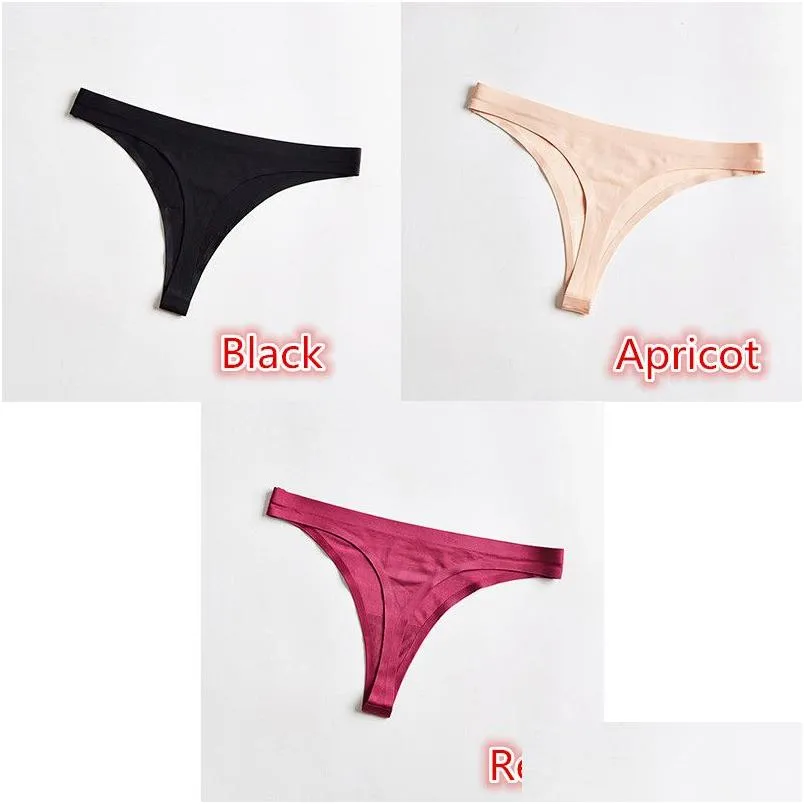 qiwn 3pcs a lot sexy women sport panties set underwear seamless silk thongs g-string female yoga string low waist lady lingerie