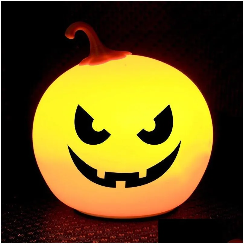 USB charging pumpkin lights Halloween pats night light festival atmosphere lights colorful led small table lamp5191488