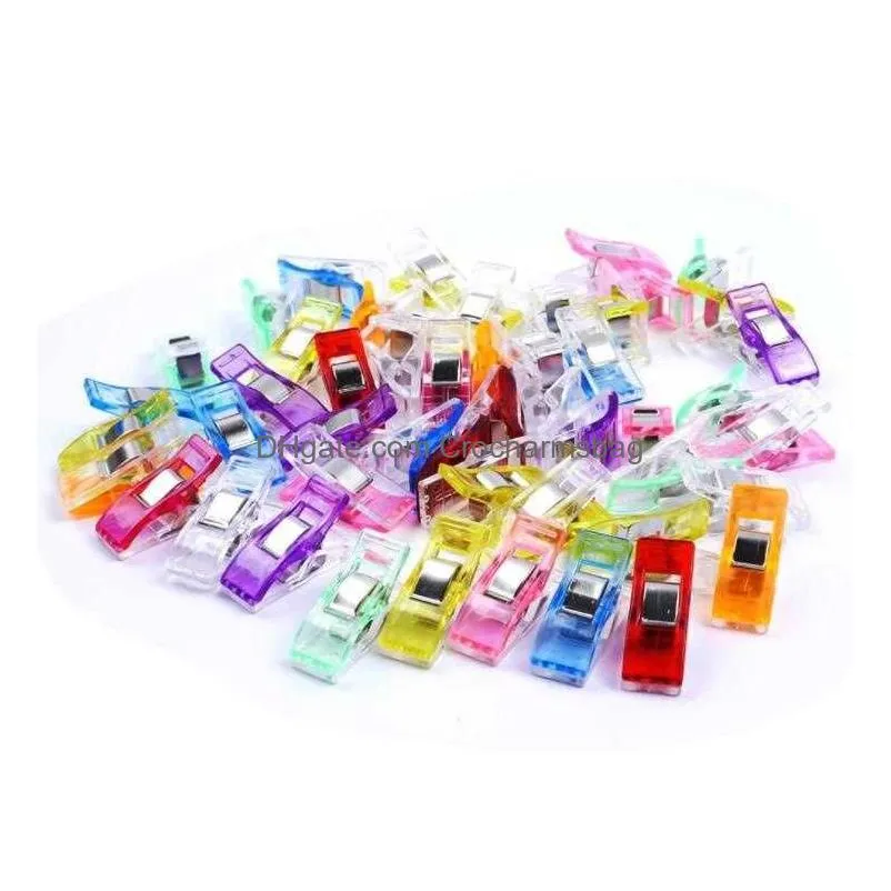 30Set/Lot 100/150PCs Sewing Plastic Clips Quilting Crafting Crocheting Knitting Safety Clips Assorted Colors Binding Clips