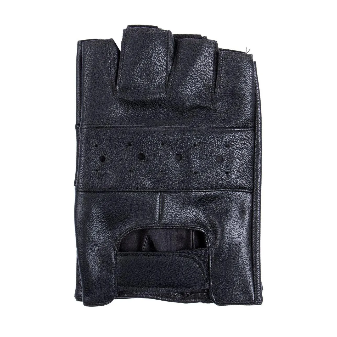 2019 new fashion men039s leather gloves half finger fingerless stage sports driving solid black gloves3862185