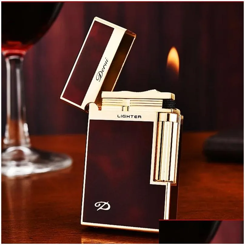 New Metal Cigar Tube Gas Cigarette Lighter Inflated Butane  Engraving PING Bright Sound Lighter High End Gadgets for Men Smoking