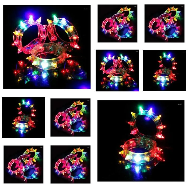 party decoration led bracelet light up flashing blinking spike for 200pcs