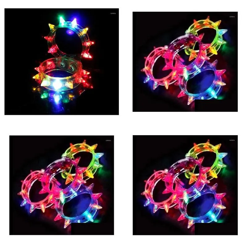 party decoration led bracelet light up flashing blinking spike for 200pcs