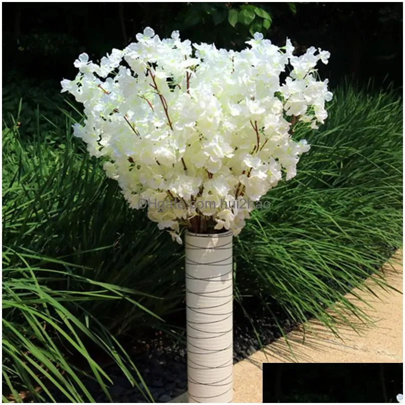 120 heads vertical silk artificial cherry blossom valentines day gift wedding decor cherry trees fake flower bouquet9762306