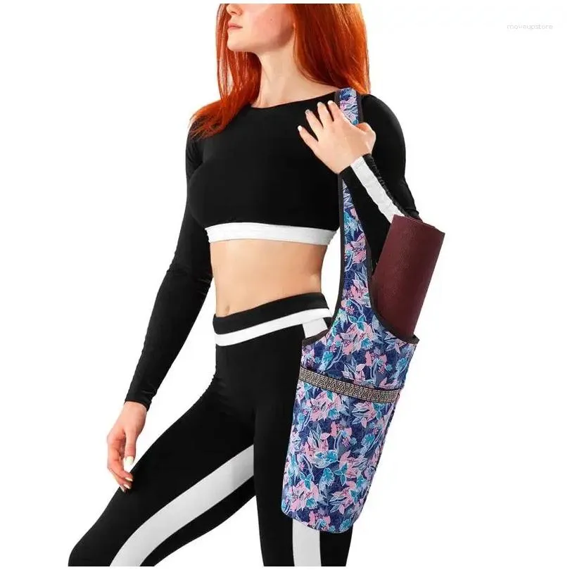 outdoor bags single shoulder crossbody bag cute yoga mat holder long fitness washable tote with pockets multifunctional