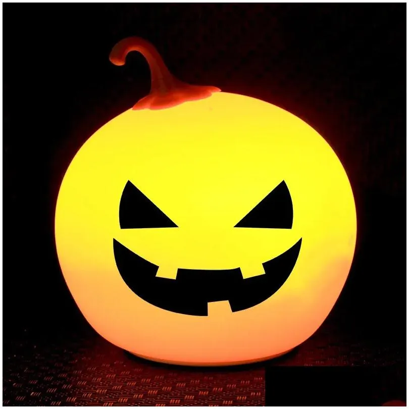 USB charging pumpkin lights Halloween pats night light festival atmosphere lights colorful led small table lamp5191488