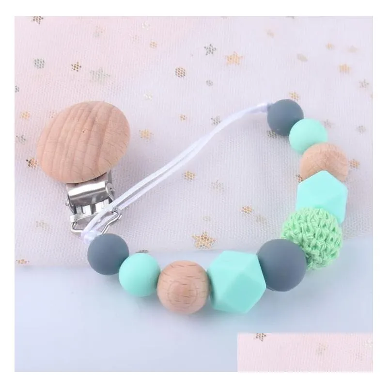 Baby Pacifier Clip Silicone Teether Pacifier Clips Teething Toy Attache Clip Baby Pacifier Holder Infant Feeding Baby Shower Gift