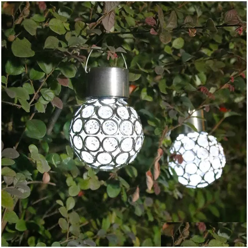 outdoor solar pendant lamp, waterproof courtyard lamp, balcony terrace landscape decoration lamp, lawn garden LED tree hanging lamp