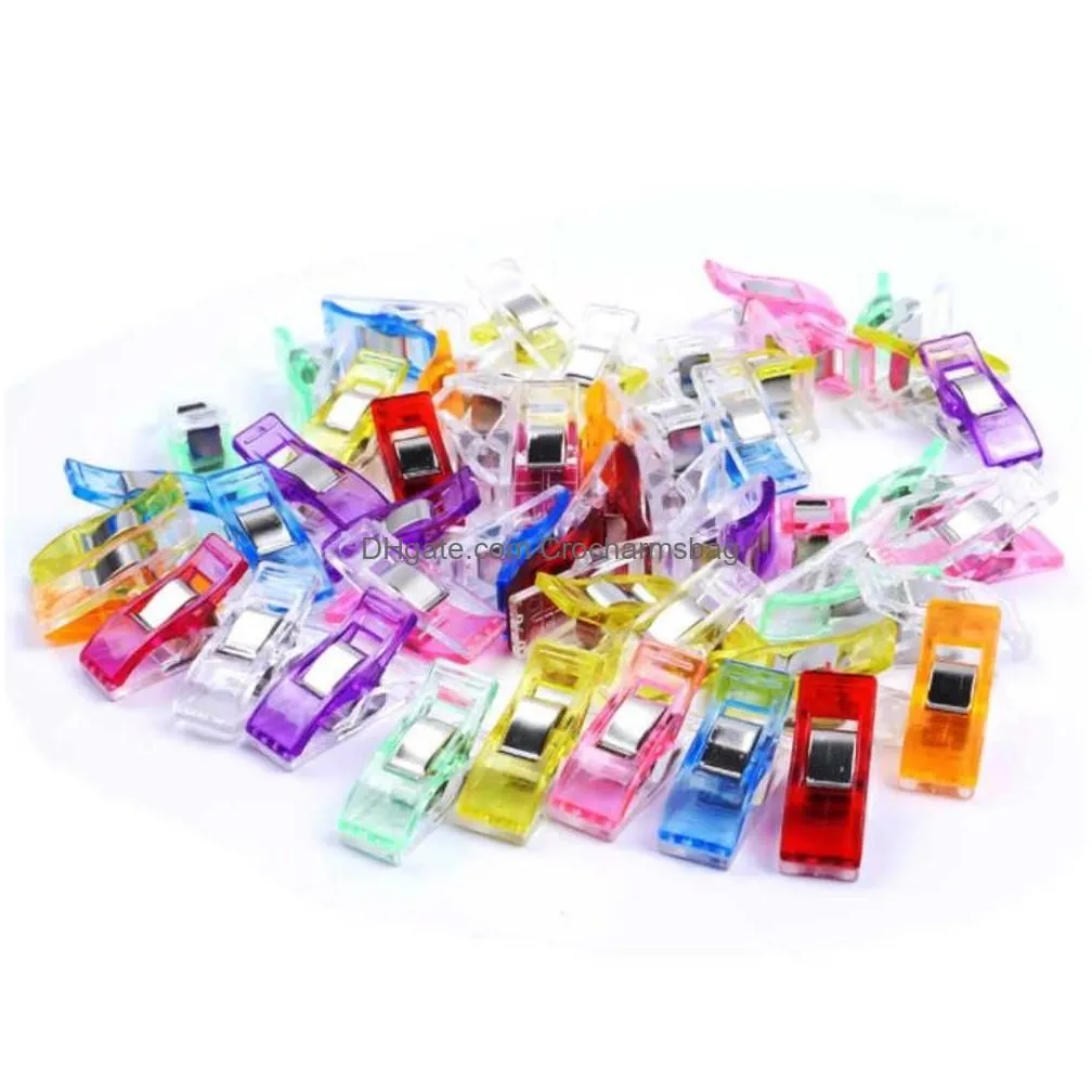 30Set/Lot 100/150PCs Sewing Plastic Clips Quilting Crafting Crocheting Knitting Safety Clips Assorted Colors Binding Clips