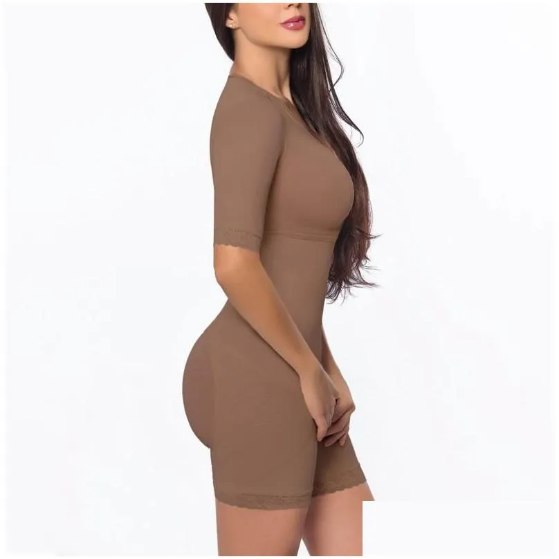women`s shapers women post liposuction shaper postpartum recovery shapewear flatten abdomen fajas colombianas zipper bodysuit