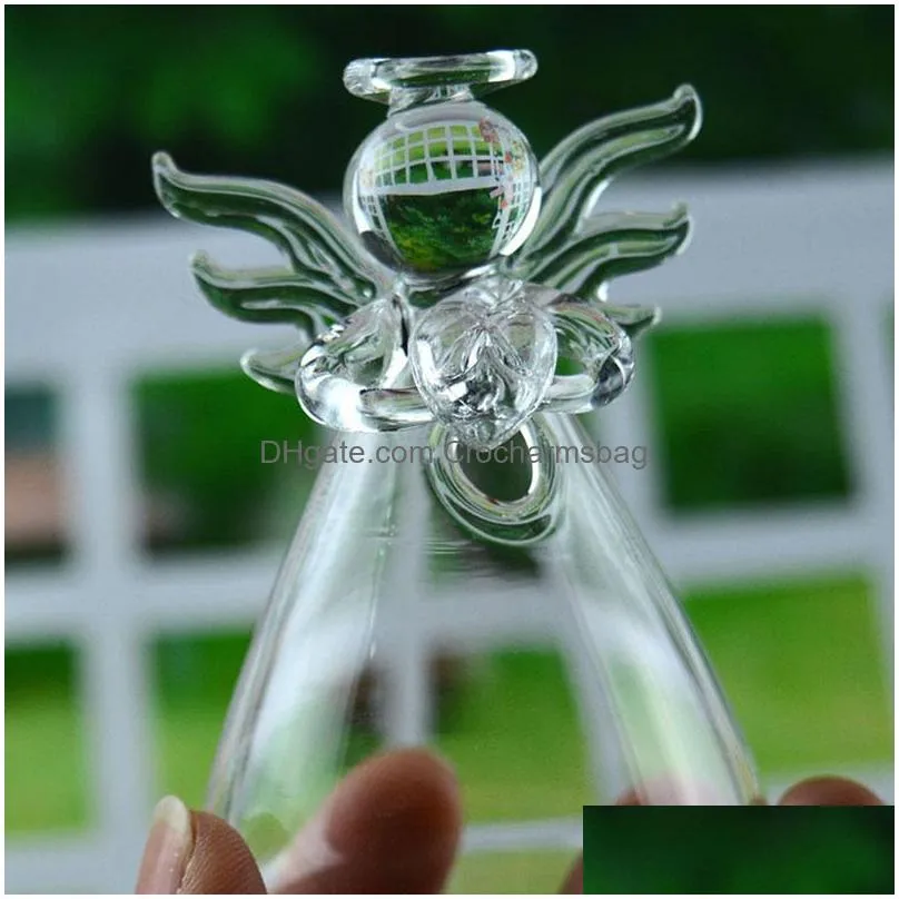 Clear Angel Glass Hanging Vase Bottle Terrarium Hydroponic Container Plant Pot DIY Home Garden Decor Birthday Gift 2 Sizes Jarrones De