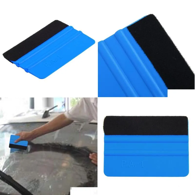 car vinyl film wrapping tools  squeegee with felt soft wall paper scraper mobile screen protector install squeegee tool