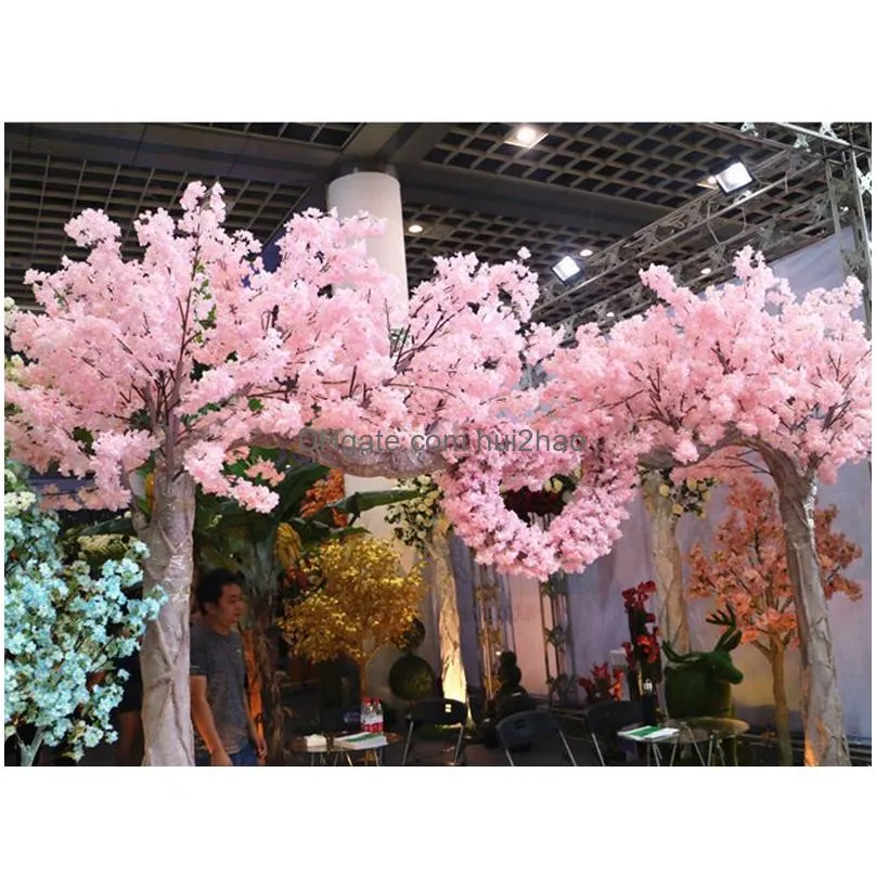 120 heads vertical silk artificial cherry blossom valentines day gift wedding decor cherry trees fake flower bouquet9762306