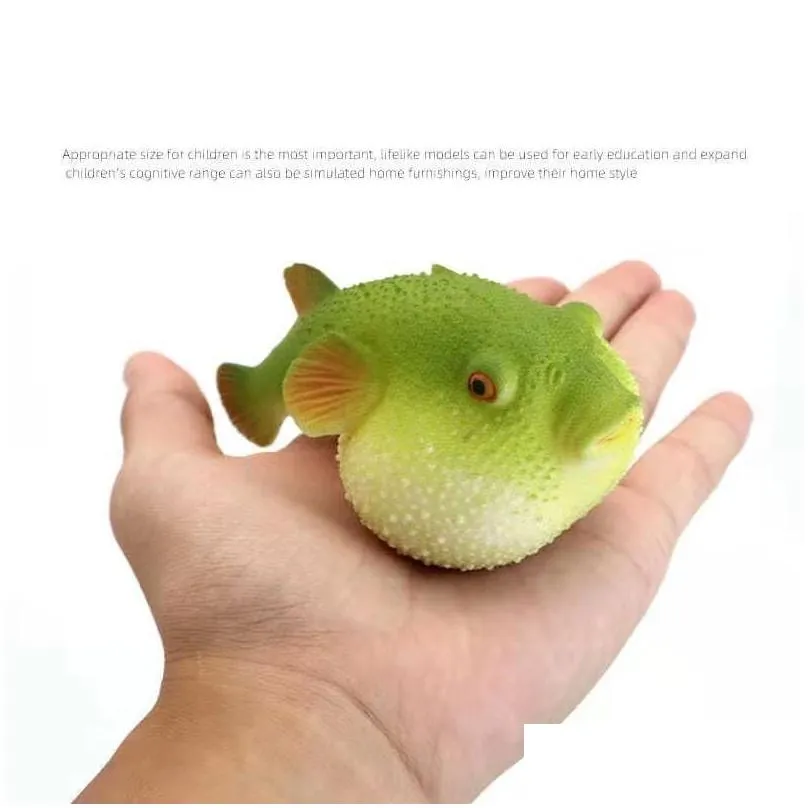 Creative Decompression Vent Toy Personality Puffer Fish Marine Life Pinch Music Toys Slow Rebound Funny Kids Gift