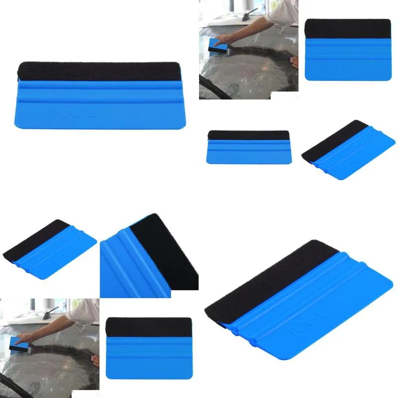 car vinyl film wrapping tools  squeegee with felt soft wall paper scraper mobile screen protector install squeegee tool