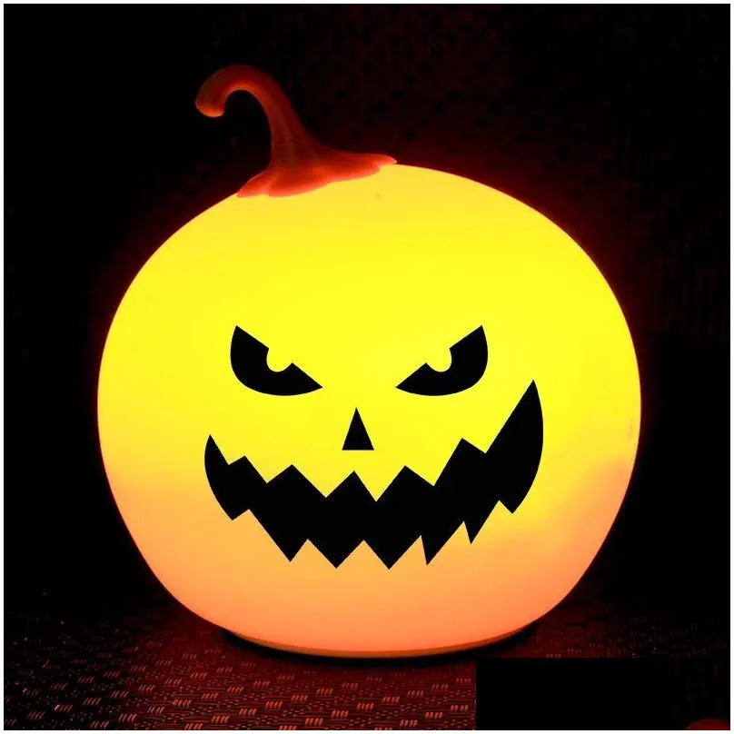 USB charging pumpkin lights Halloween pats night light festival atmosphere lights colorful led small table lamp5191488