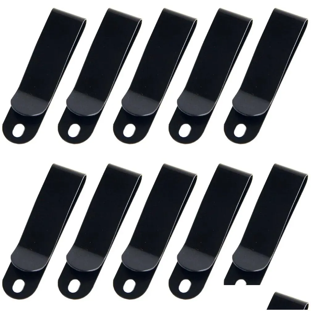 10pcs/lot black kydex holster quick clips tactical knife sheath gun metal belt clip small handy spare part