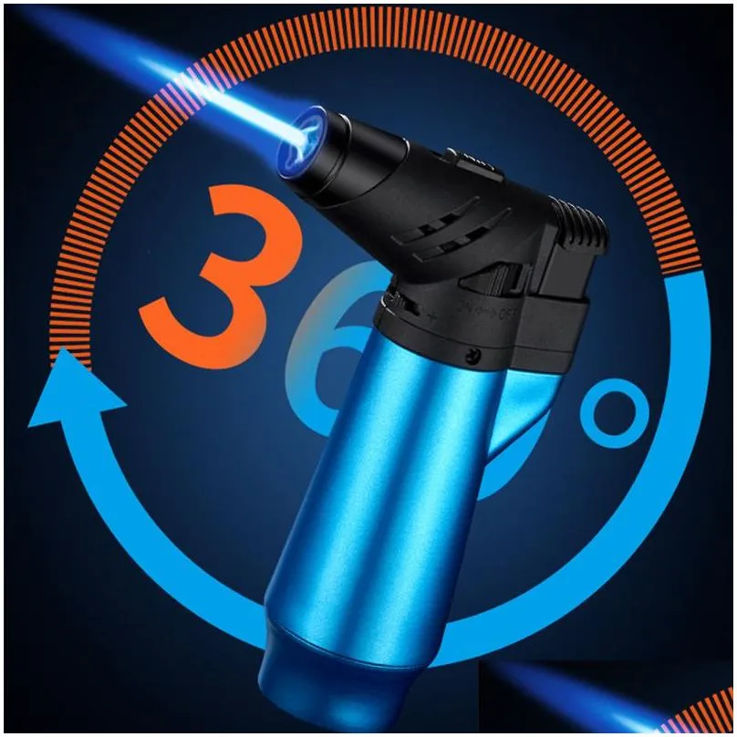 New Dual Mode Flame Windproof Lighter Stick Acupuncture Aromatherapy Cigarette Igniter Torch Butane Inflatable Gas Lighters