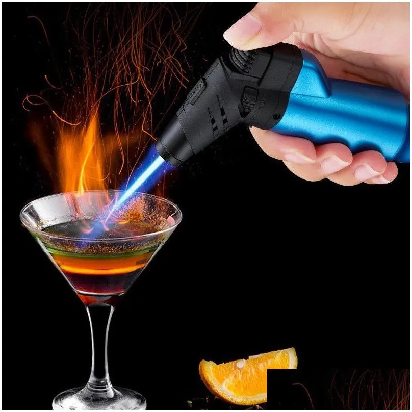 New Dual Mode Flame Windproof Lighter Stick Acupuncture Aromatherapy Cigarette Igniter Torch Butane Inflatable Gas Lighters