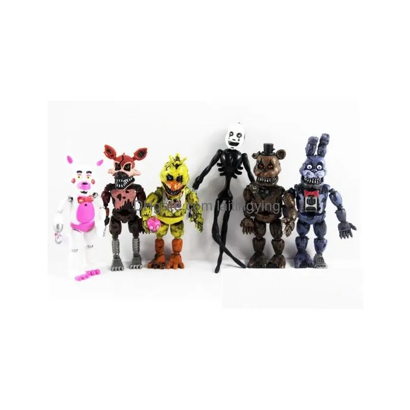 freddy039s five nights pvc action figure 17cm bonnie foxy freddy toys 5 fazbear bear doll baby toys with retail package for chr6420565