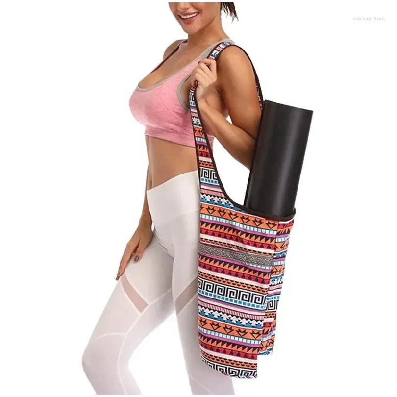 outdoor bags single shoulder crossbody bag cute yoga mat holder long fitness washable tote with pockets multifunctional