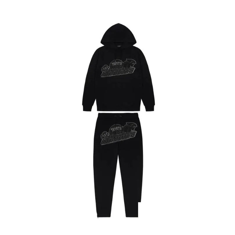 mens tracksuits top version london shooter tracksuit towel printing trapstar hoodie womens set
