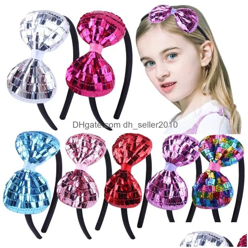 sequin hair hoop heart shaped headband glitter hair clip bowknot hair accessories for girls and women wedding birthday t9i002593