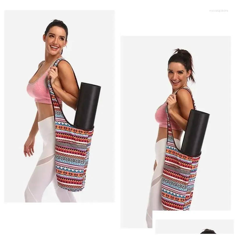 outdoor bags single shoulder crossbody bag cute yoga mat holder long fitness washable tote with pockets multifunctional