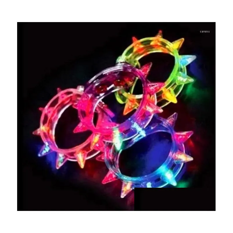 party decoration led bracelet light up flashing blinking spike for 200pcs