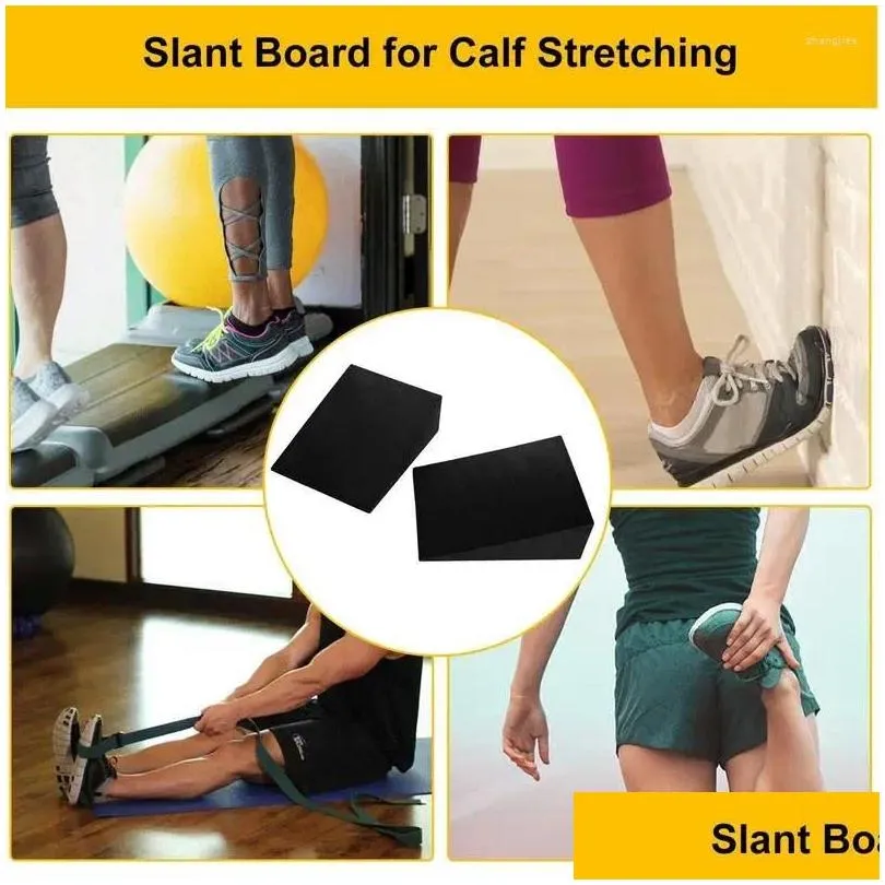 yoga blocks lightweight and portable non-slip slant board for calf stretching leg extender stretch wedge improve lower