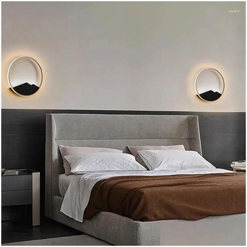 Wall Lamps Nordic Design Led Lamp Living Room Background Artistic Decoration Bedside Study Modern Indoor Light Fixture