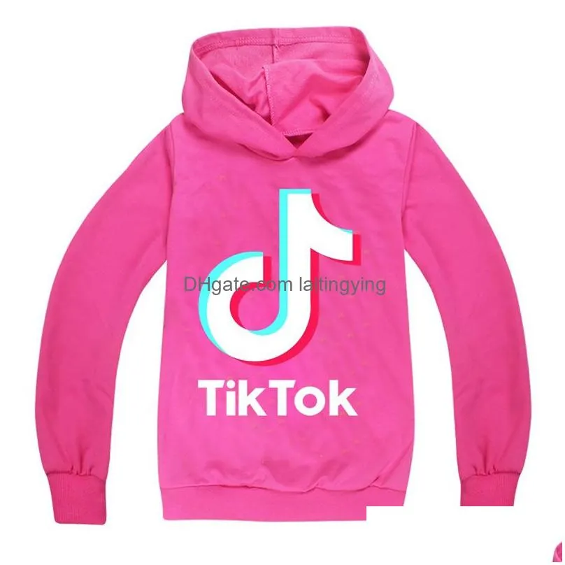 tik tok sweatshirt for big boy girl clothes fall spring kid print hooded casual top children sport clothing70193246512738